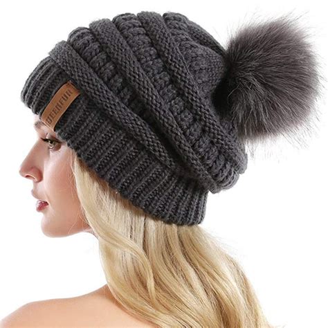 designer bobble hats for women.